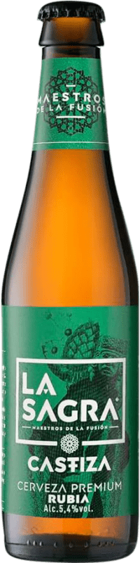 77,95 € Envio grátis | Caixa de 24 unidades Cerveja La Sagra Castiza Blonde Ale Espanha Garrafa Terço 33 cl