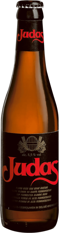 47,95 € Envio grátis | Caixa de 12 unidades Cerveja Judas Espanha Garrafa Terço 33 cl