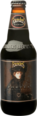 98,95 € Kostenloser Versand | 24 Einheiten Box Bier Mahou Founders Porter Negra Spanien Drittel-Liter-Flasche 35 cl