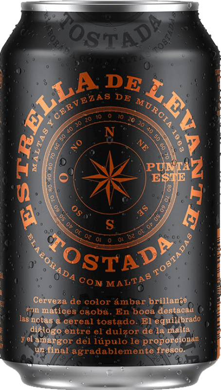 36,95 € 送料無料 | 24個入りボックス ビール Estrella de Levante Punta Este Tostada — トーステッド スペイン 缶 33 cl