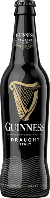 85,95 € Envío gratis | Caja de 24 unidades Cerveza Guinness Draught Ale Negra Irlanda Botellín Tercio 33 cl