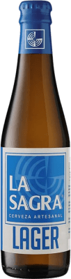 93,95 € Spedizione Gratuita | Scatola da 24 unità Birra La Sagra Lager Spagna Bottiglia Terzo 33 cl