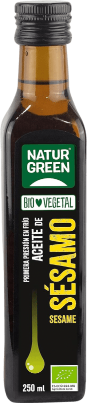 8,95 € Envío gratis | Aceite de Cocina Natur Green Sésamo Bio España Botellín 25 cl