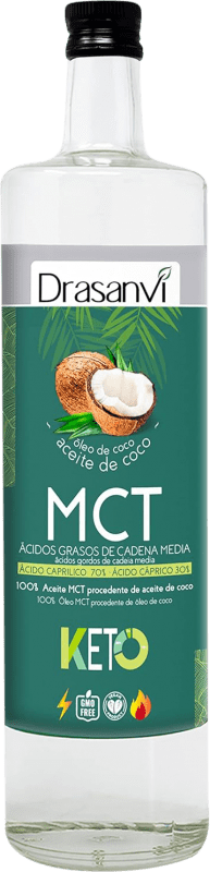 61,95 € 免费送货 | 食用油 Drasanvi MCT C8 C10 Coco 卡斯蒂利亚莱昂 西班牙 瓶子 1 L