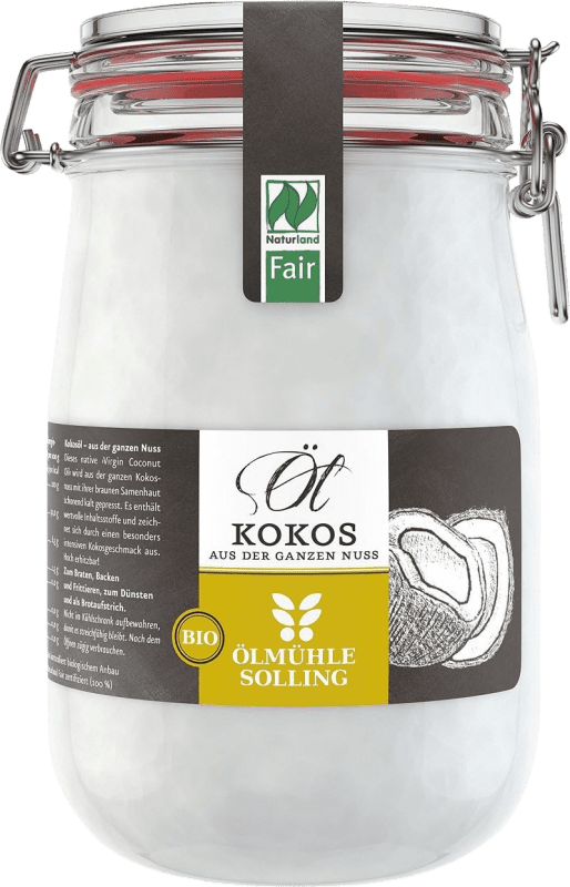 31,95 € Envio grátis | Óleo de Cozinha Ölmühle Solling Coco Bio & Fair Alemanha Garrafa 1 L