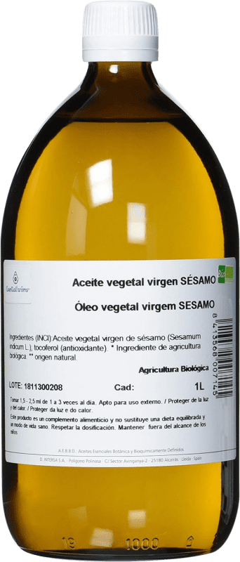 79,95 € Envío gratis | Aceite de Cocina Esential'Arôms Sésamo Neutro Eco España Botella 1 L