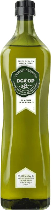 19,95 € Envío gratis | Aceite de Oliva Dcoop. Virgen Extra Coupage España Hojiblanca Botella 1 L