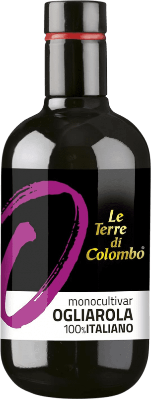 21,95 € Spedizione Gratuita | Olio d'Oliva Le Terre di Colombo Virgen Extra Ogliarola Italia Bottiglia Medium 50 cl