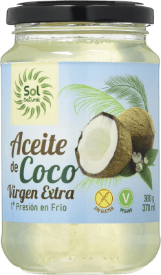 26,95 € Envio grátis | Óleo de Cozinha ‎Solnatural Virgen Extra Coco Bio Espanha Meia Garrafa 37 cl