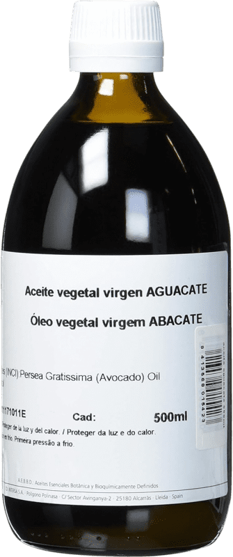 47,95 € Envío gratis | Aceite Vegetal Esential'Arôms Virgen España Botella Medium 50 cl Aguacate