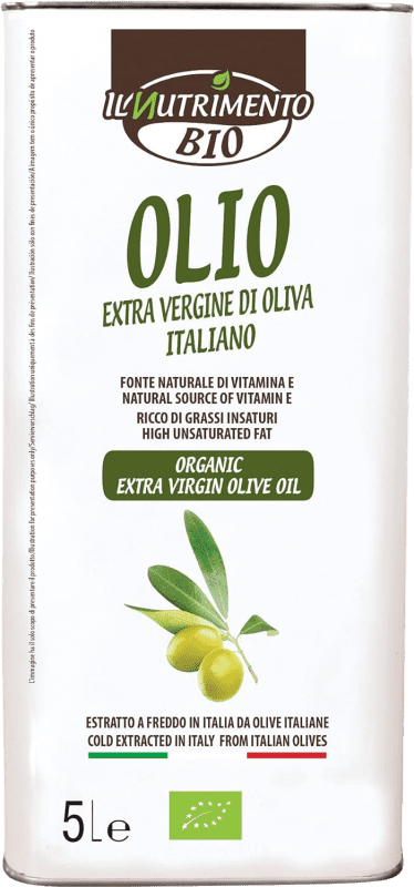 118,95 € Spedizione Gratuita | Olio d'Oliva Il Nutrimento Probios EVO Extra Vergine Italia Eco — Biologico Lattina Speciale 5 L