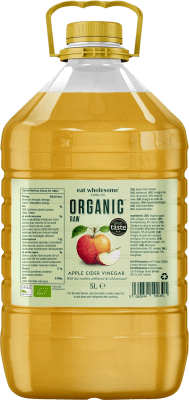 43,95 € 免费送货 | 尖酸刻薄 Eat Wholesome Raw Apple Cider with The Mother Unfiltered Organic 英国 玻璃瓶 5 L