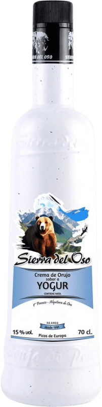14,95 € Envío gratis | Crema de Licor Sierra del Oso Orujo con Yogurt España Botella 70 cl