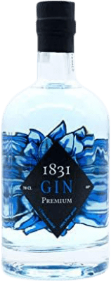 21,95 € Envio grátis | Gin Manuel Acha 1831 Gin Azul País Basco Espanha Garrafa 70 cl