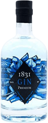 14,95 € Envío gratis | Ginebra Gin Manuel Acha 1831 Blue — Edición Azul, Premium País Vasco España 70 cl Ginger — Jengibre, Rhubarb — Ruibarbo