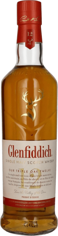 89,95 € Envío gratis | Whisky Single Malt Glenfiddich Triple Oak Reino Unido 12 Años Botella 70 cl