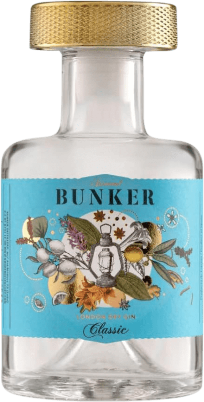 13,95 € Envio grátis | Genever Gin Bunker Clássico, Artesanal Espanha Garrafinha 20 cl