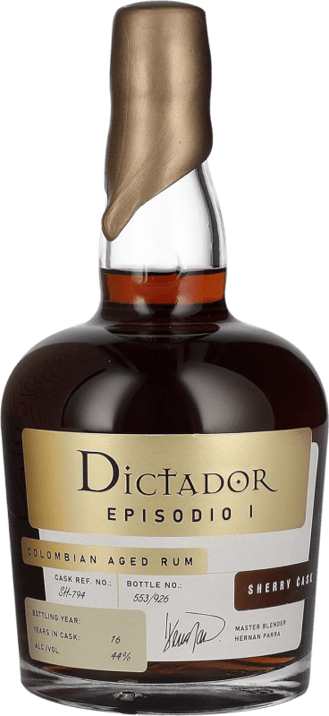 157,95 € Envío gratis | Ron Dictador Episodio I Sherry Cask Colombia 16 Años Botella 70 cl