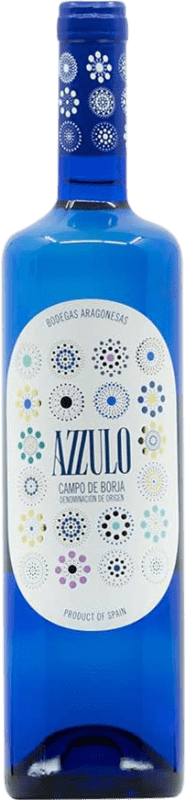 7,95 € Envio grátis | Vinho branco Bodegas Aragonesas Azzulo Viura Chardonnay Blanco Semi-seco Semi-doce D.O. Campo de Borja Aragão Espanha Viura, Chardonnay Garrafa 75 cl