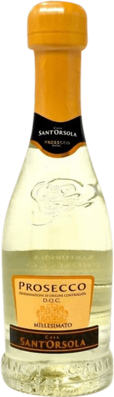 4,95 € Envío gratis | Espumoso Blanco Canti Extra Dry — Extra Seco Millesimato D.O.C. Prosecco Veneto Italia Glera Botellín 20 cl