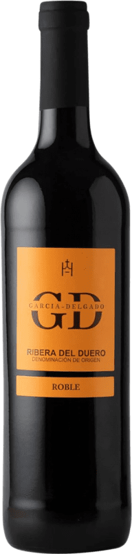 23,95 € 免费送货 | 红酒 García Delgado 橡木 D.O. Ribera del Duero 卡斯蒂利亚莱昂 西班牙 Tempranillo 瓶子 75 cl