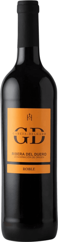 33,95 € Spedizione Gratuita | Vino Rosso García Delgado Rovere D.O. Ribera del Duero Castilla y León Spagna Tempranillo Bottiglia 75 cl