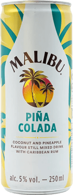 59,95 € 免费送货 | 盒装12个 朗姆酒 Malibu Piña Colada 加拿大 小瓶 25 cl