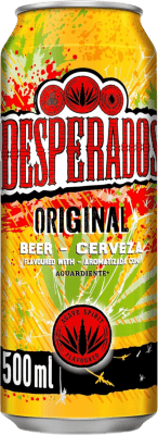 74,95 € Kostenloser Versand | 24 Einheiten Box Bier Desperados Original Spanien Medium-Dose 50 cl Aguardiente — Schnaps, Tequila