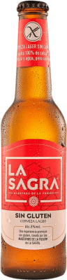 31,95 € 免费送货 | 盒装12个 啤酒 La Sagra Lager 西班牙 三分之一升瓶 33 cl