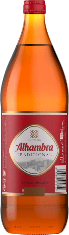 1,95 € Бесплатная доставка | Пиво Alhambra Lager, Традиционный Германия Бутылка 1 L