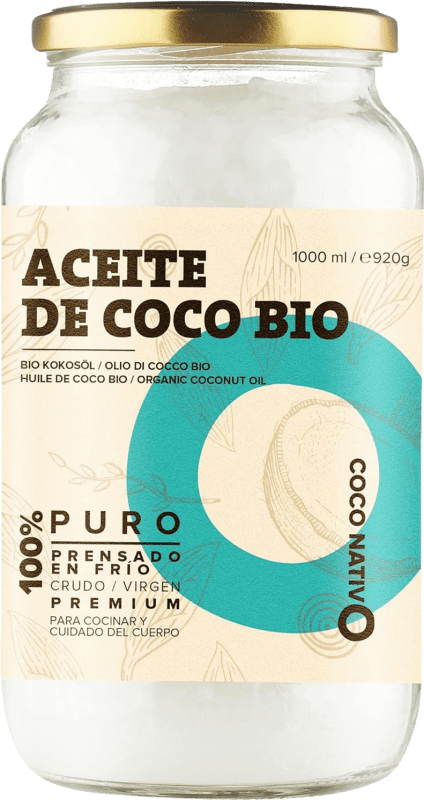 31,95 € Free Shipping | Cooking Oil CocoNativo. Coco Virgen Extra Orgánico Germany Organic Bottle 1 L