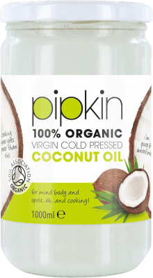 27,95 € Envío gratis | Aceite de Cocina Pipkin Coco Virgen Extra Orgánico Turquía Botella 1 L