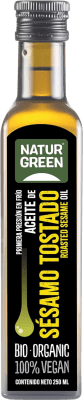 14,95 € Envío gratis | Aceite Vegetal Natur Green España Bio — Biológico Botellín 25 cl Sésamo, Tostado