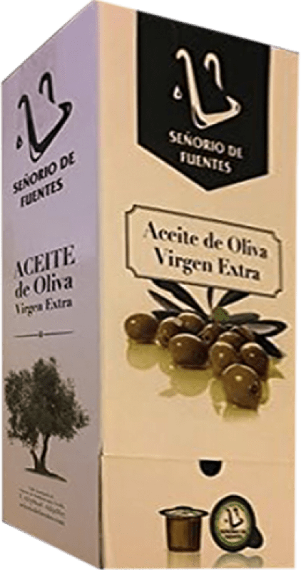 24,95 € Spedizione Gratuita | Scatola da 170 unità Olio d'Oliva Señorío de Fuentes EVO Extra Vergine Spagna Monodose 1 cl