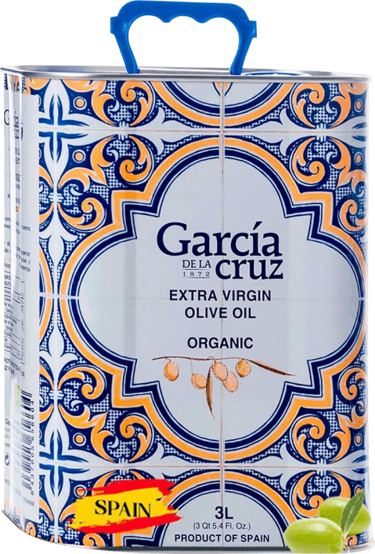 91,95 € Free Shipping | Olive Oil García de la Cruz Virgen Extra Premium Orgánico Spain Special Can 3 L