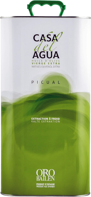 137,95 € Envío gratis | Aceite de Oliva Oro Bailén Casa del Agua Virgen Extra Andalucía España Picual Lata Especial 5 L