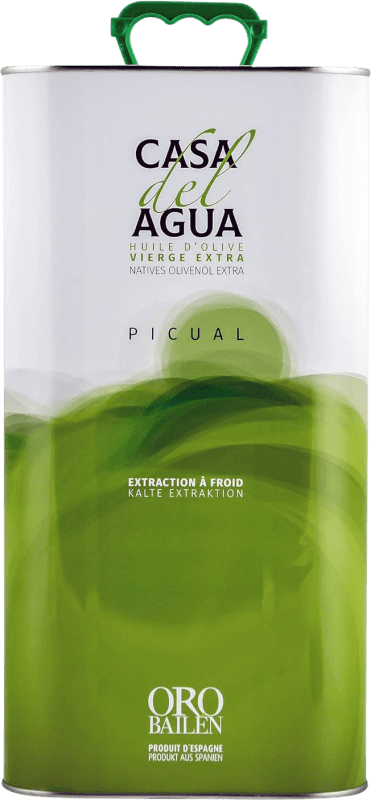 58,95 € Spedizione Gratuita | Olio d'Oliva Oro Bailén Casa del Agua Virgen Extra Andalusia Spagna Picual Lattina Speciale 5 L
