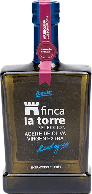 29,95 € Kostenloser Versand | Olivenöl Finca la Torre Virgen Extra Ecológico Spanien Arbequina Ökologisch Medium Flasche 50 cl