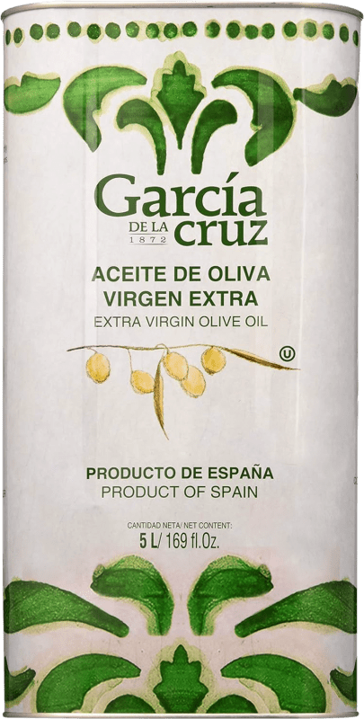 93,95 € Free Shipping | Olive Oil García de la Cruz Virgen Extra Castilla la Mancha Spain Special Can 5 L