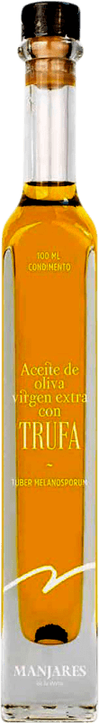 23,95 € Бесплатная доставка | Оливковое масло Manjares de la Tierra. Virgen Extra Trufa Negra Арагон Испания миниатюрная бутылка 10 cl