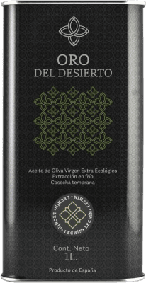 56,95 € Envío gratis | Aceite de Oliva Oro del Desierto Virgen Extra Lechín Ecológico España Lata Especial 1 L