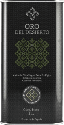 26,95 € Envío gratis | Aceite de Oliva Oro del Desierto AOVE Virgen Extra España Lechín Eco — Ecológico Lata Medium 1 L