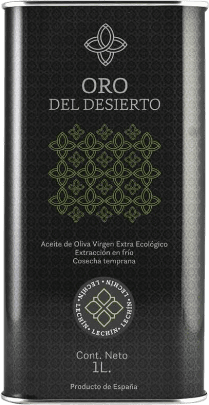 56,95 € Envío gratis | Aceite de Oliva Oro del Desierto Virgen Extra Lechín Ecológico España Lata Especial 1 L