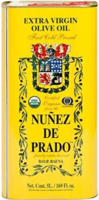 88,95 € Envío gratis | Aceite de Oliva Núñez de Prado Virgen Extra España Picual, Hojiblanca Lata Especial 5 L