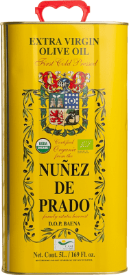 83,95 € Spedizione Gratuita | Olio d'Oliva Núñez de Prado EVO Extra Vergine D.O. Baena Córdoba Spagna Picual, Arbequina, Hojiblanca, Picuda Eco — Biologico Lattina Speciale 5 L