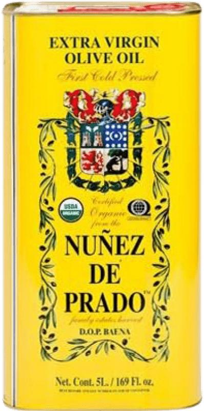 158,95 € Envío gratis | Aceite de Oliva Núñez de Prado Virgen Extra Hojiblanca Picudo España Picual, Hojiblanca Botella Especial 5 L