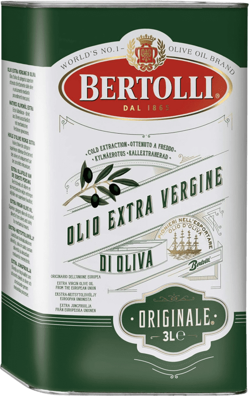 122,95 € 免费送货 | 橄榄油 Bertolli Virgen Extra Originale 意大利 特别的瓶子 3 L