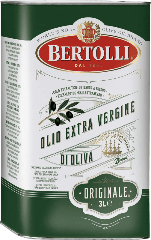 106,95 € 免费送货 | 橄榄油 Bertolli 原创, EVOO 特级初榨 意大利 特殊罐 3 L