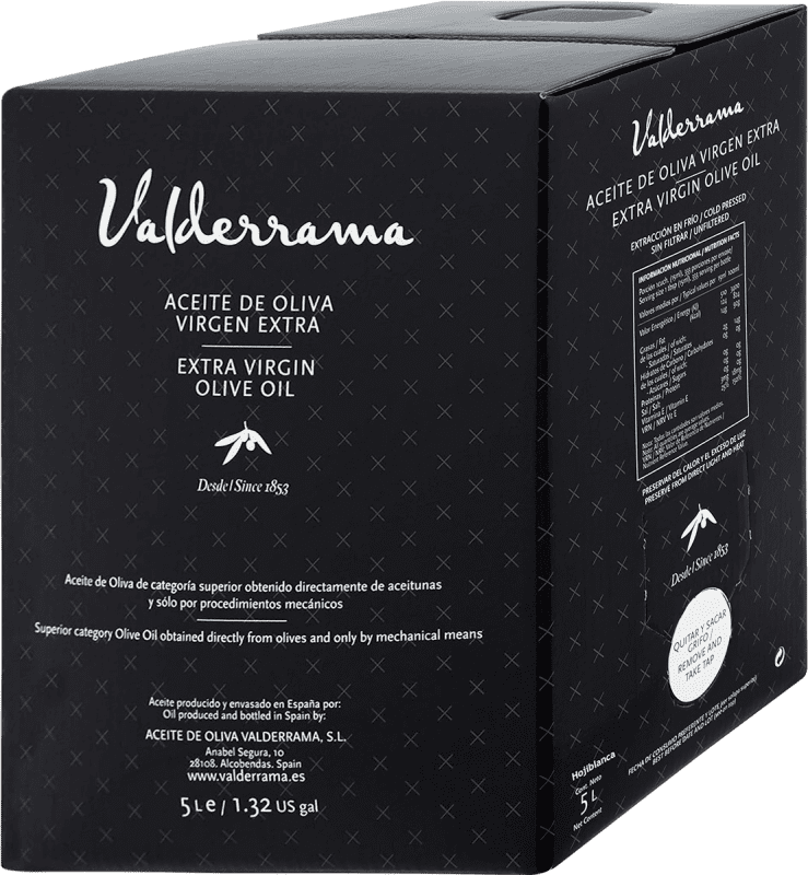 83,95 € Бесплатная доставка | Оливковое масло Valderrama Virgen Extra Испания Hojiblanca Специальная бутылка 5 L