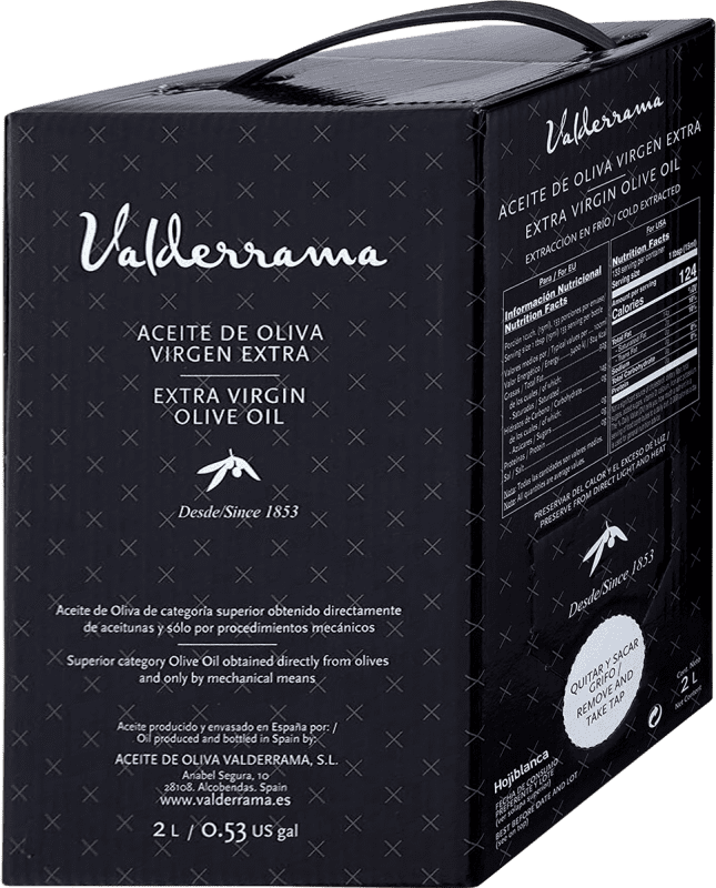 37,95 € 送料無料 | オリーブオイル Valderrama Virgen Extra スペイン Hojiblanca 特別なボトル 2 L